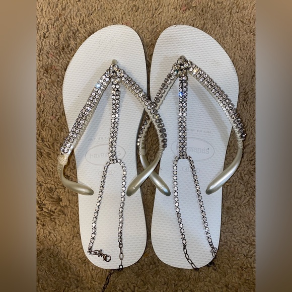 Coravana Double Glam Crystal Flip Flops - Picture 11 of 11